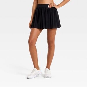 All in Motion Black Pleated Athletic Skort Size Medium Golf Tennis Athleisure